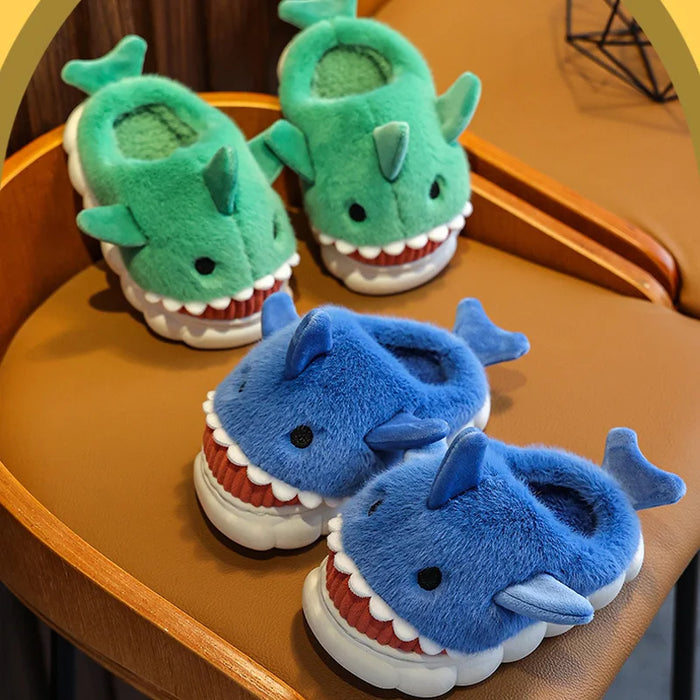 TinyToes Cartoon Shark Slippers