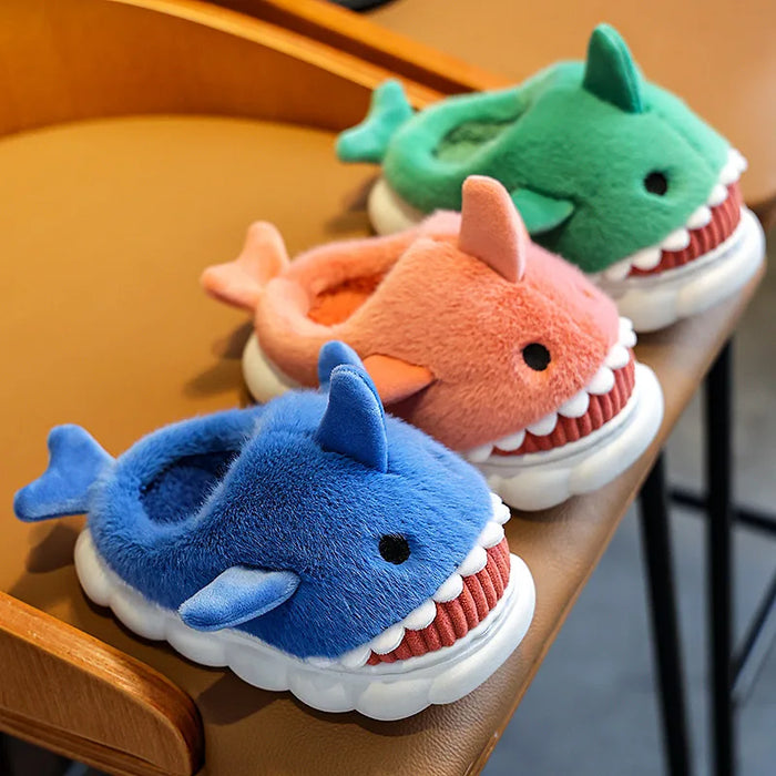 TinyToes Cartoon Shark Slippers