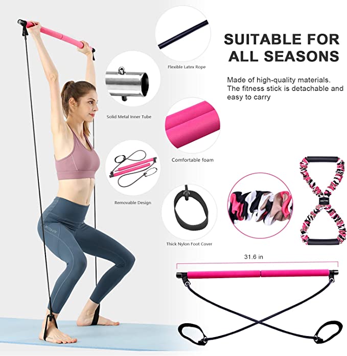 Pilates Bar Kit with Resistance Bands