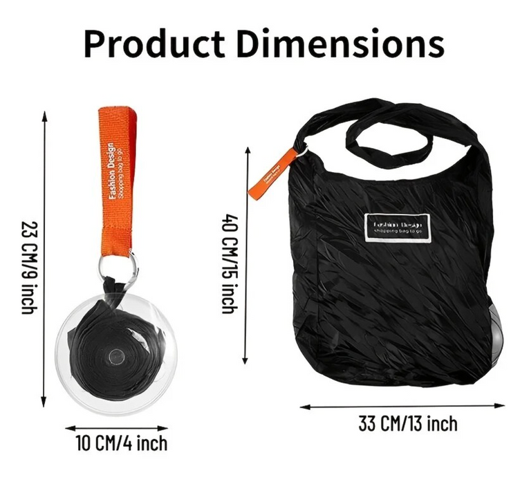 Reusable foldable shopping bags