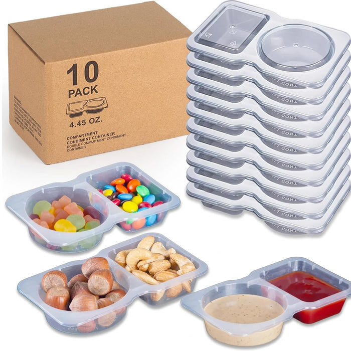 DualComp Snack & Sauce Containers