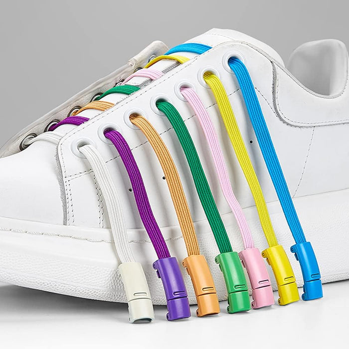 Magnetic elastic shoe laces