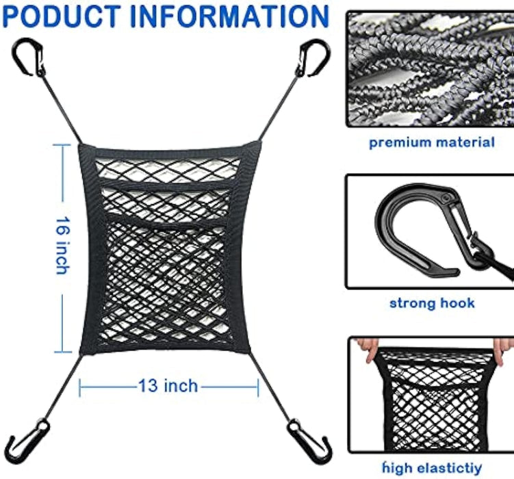 3-Layer Car Storage Net Bag Between Seats