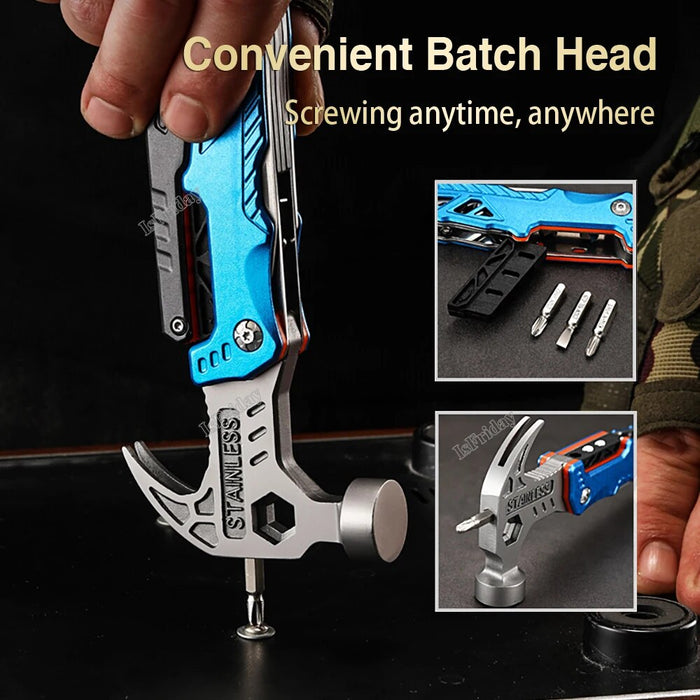 16 in 1 Adjustable Wrench Multitool Hammer