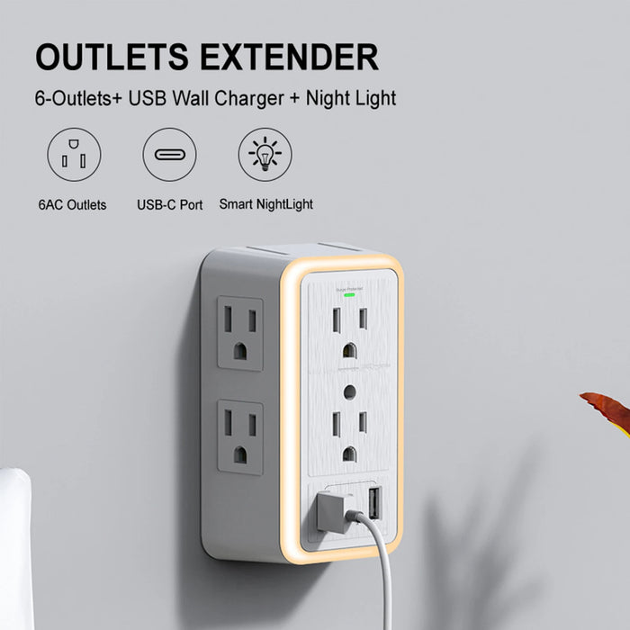 9-IN-1 Multi Plug Surge Protector Outlet