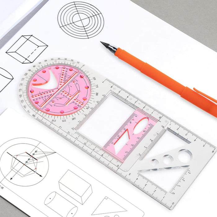 Nearockle Multifunctional Geometric Ruler