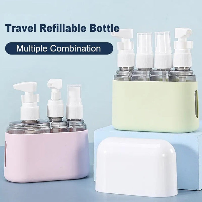 Mini Shampoo Dispenser Portable Travel Bottle Set