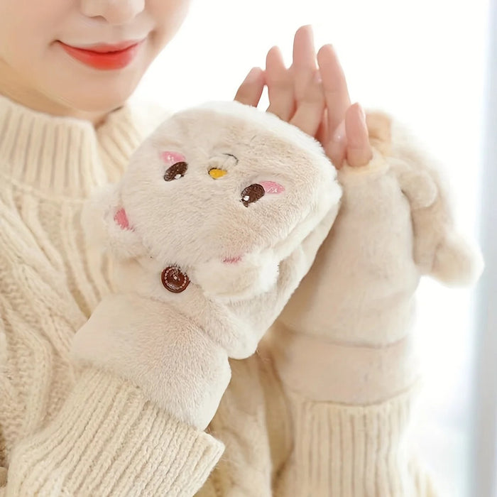 FluffyFlip - Winter Warm Plush Furry Gloves