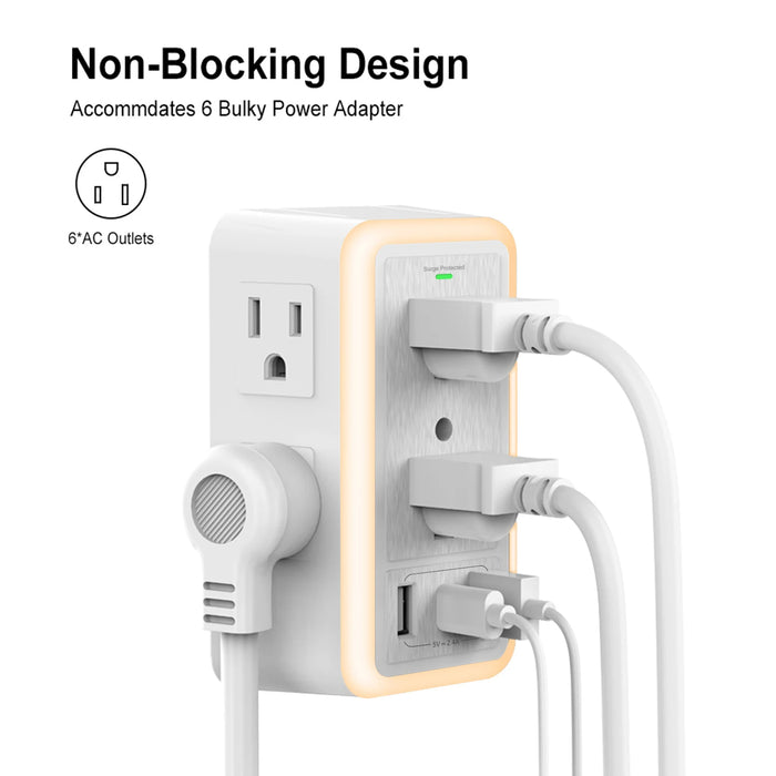 9-IN-1 Multi Plug Surge Protector Outlet