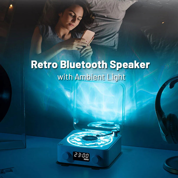 2024 Waves Retro Bluetooth Vinyl Record Player