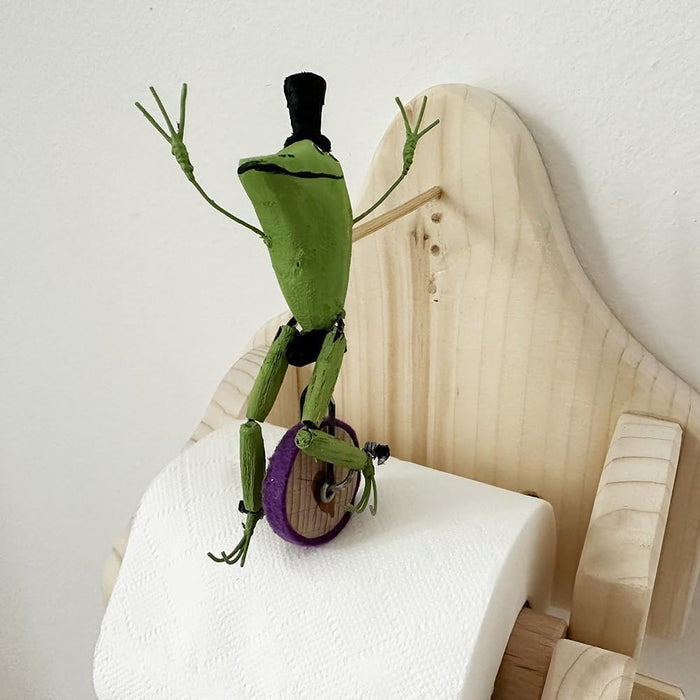 Frog Bike Toilet Paper Holder