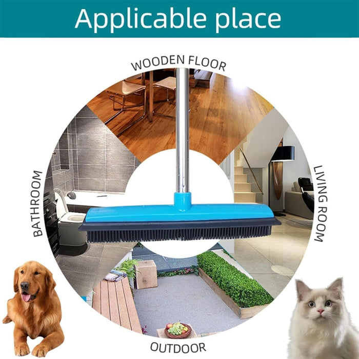 Pet Hair Removal Rubber Broom