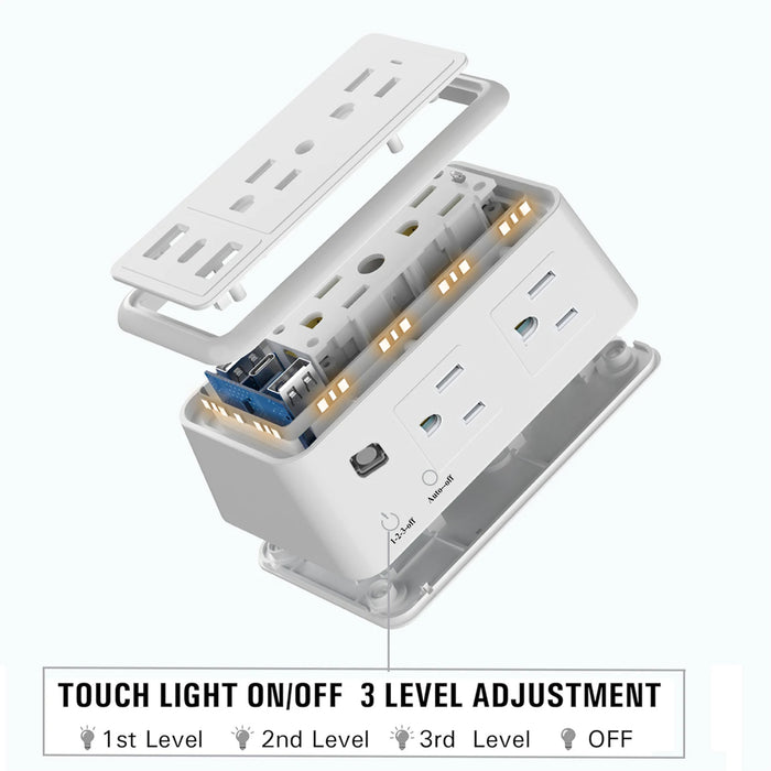 9-IN-1 Multi Plug Surge Protector Outlet