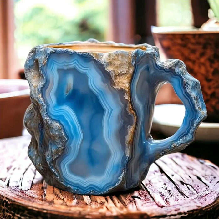 Natural Resin Mineral Crystal Coffee Cup