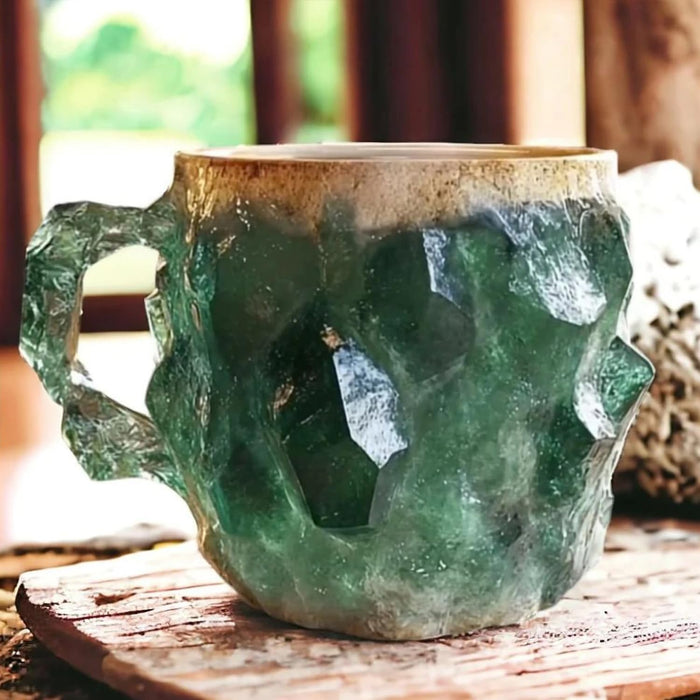 Natural Resin Mineral Crystal Coffee Cup