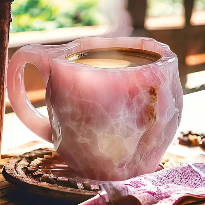 Natural Resin Mineral Crystal Coffee Cup