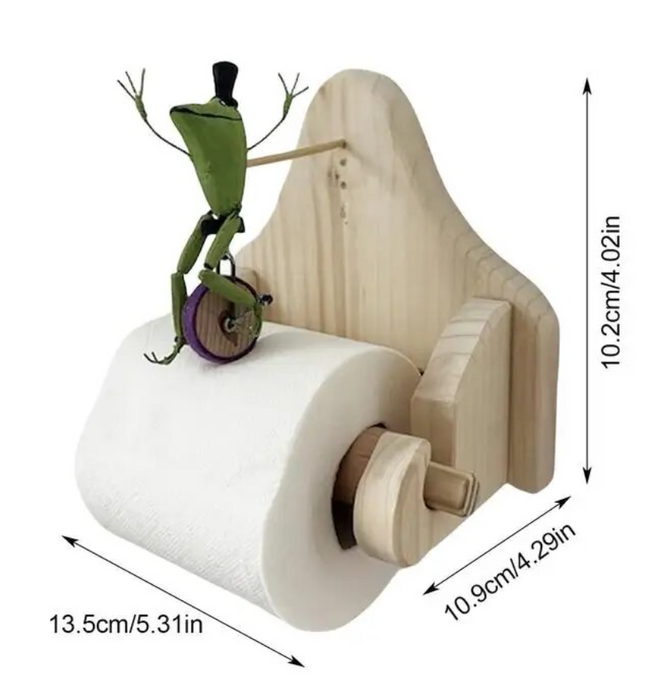 Frog Bike Toilet Paper Holder