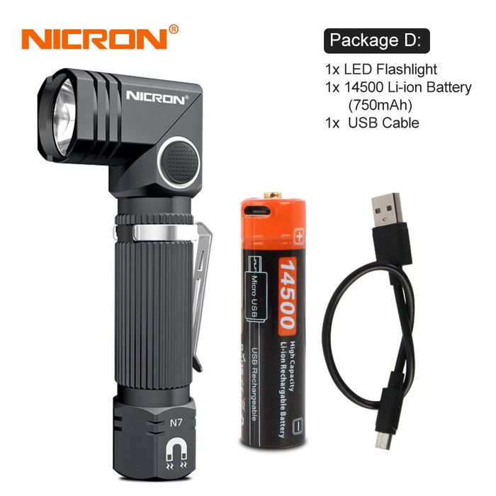 NICRON Outdoor 90 Degree Dual Fuel Flashlight