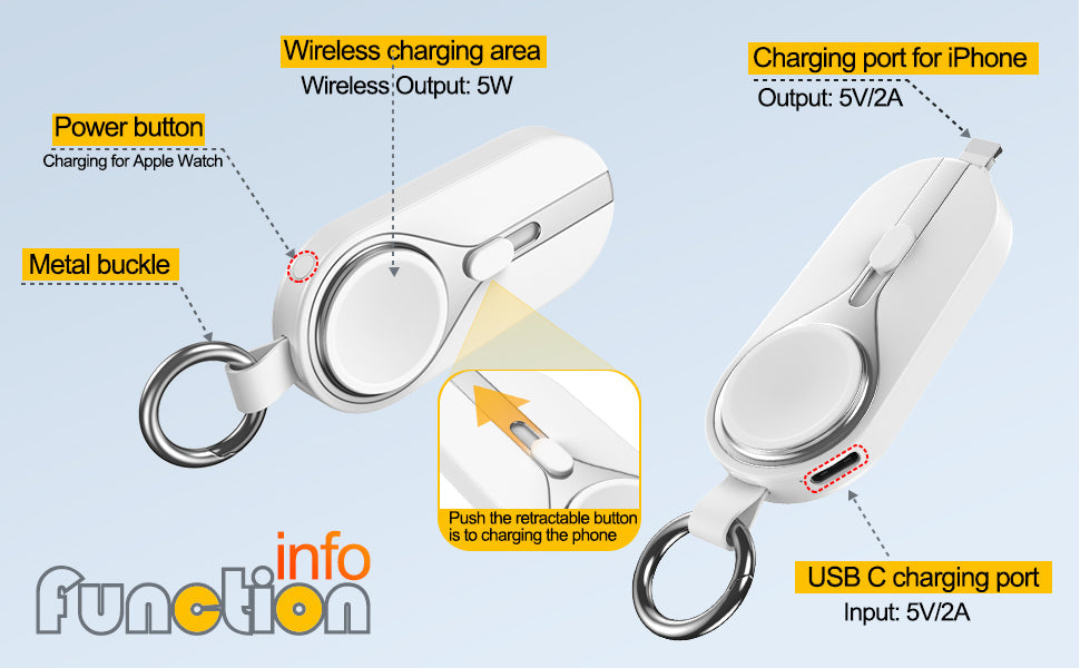 Keychain Portable Charger for iPhone