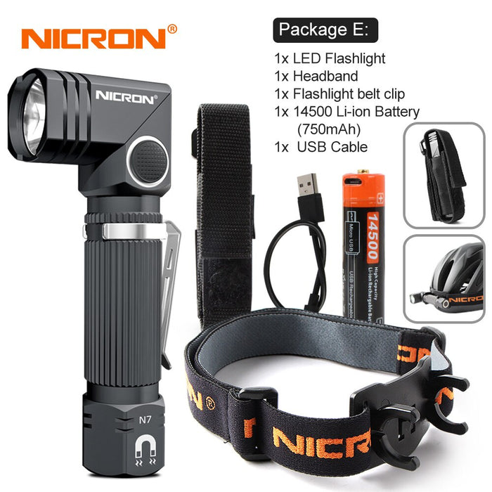 NICRON Outdoor 90 Degree Dual Fuel Flashlight