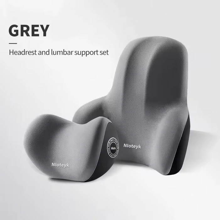 Car Seat Headrest and Car Lumbar Support Pillow Kit