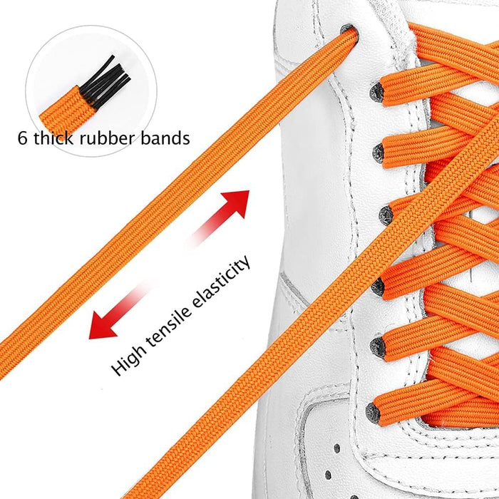 Magnetic elastic shoe laces