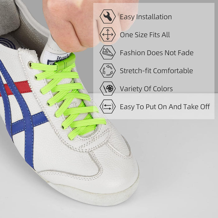 Magnetic elastic shoe laces