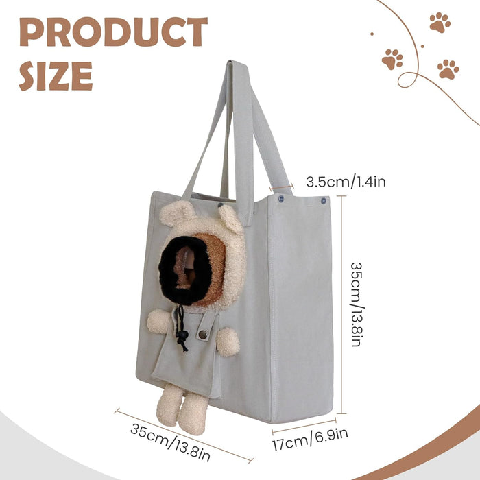 Canvas Shoulder Bag For Pets