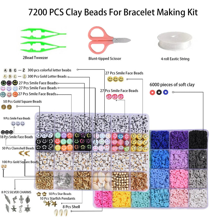 🌲 Early Christmas Sale 🎁Clay Beads Bracelet Making Kit