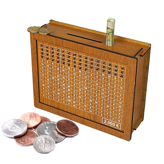 EcoSavvy Wooden Money Box