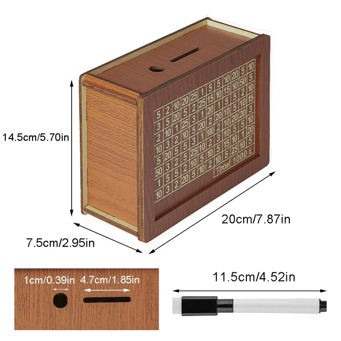 EcoSavvy Wooden Money Box