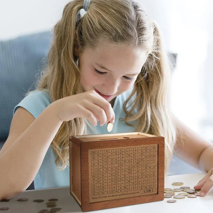 EcoSavvy Wooden Money Box