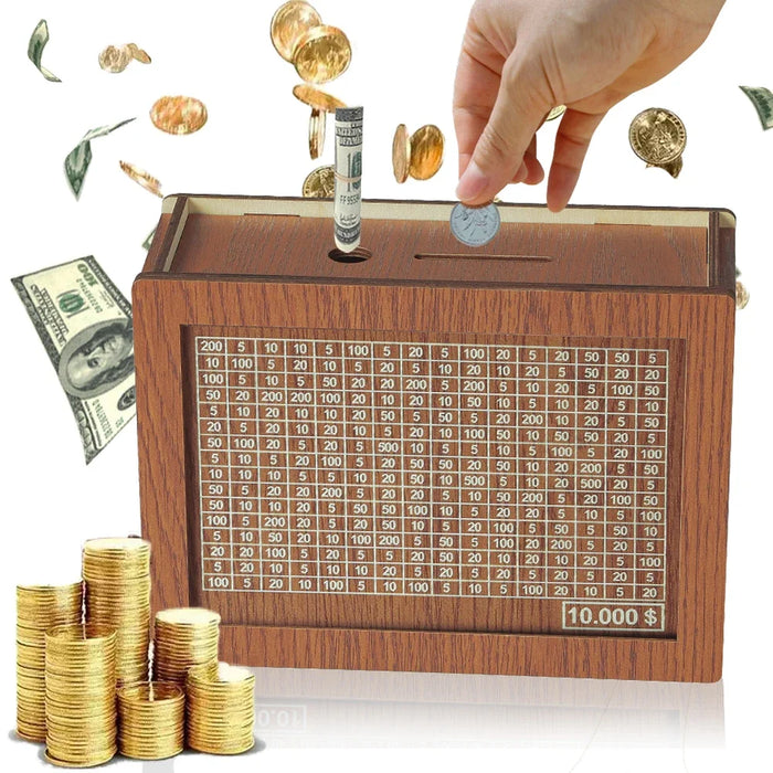 EcoSavvy Wooden Money Box