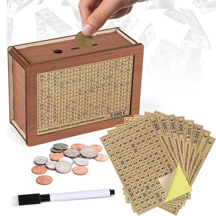 EcoSavvy Wooden Money Box