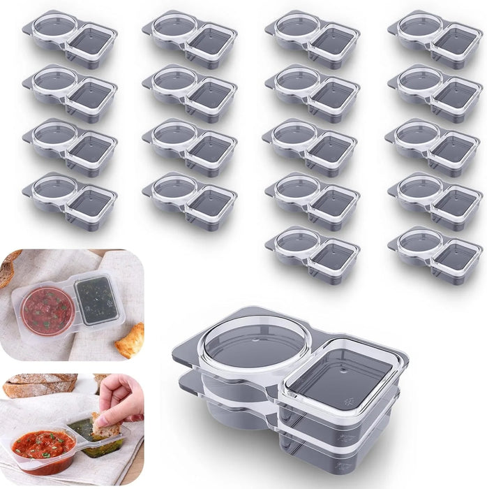 DualComp Snack & Sauce Containers