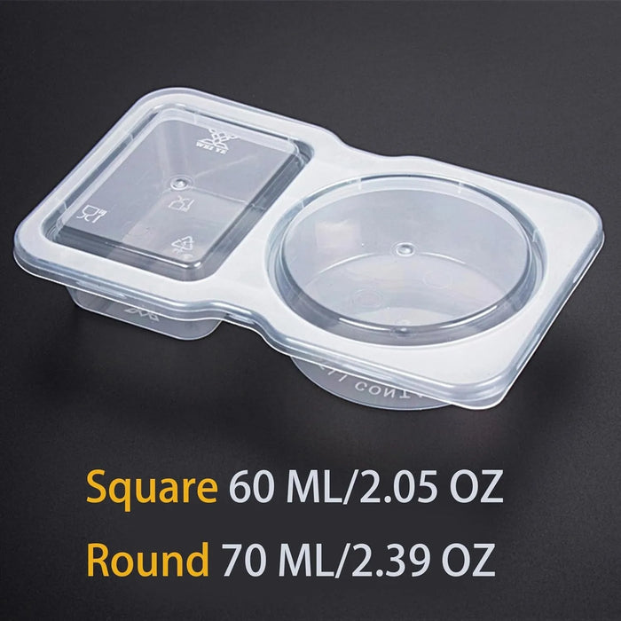 DualComp Snack & Sauce Containers