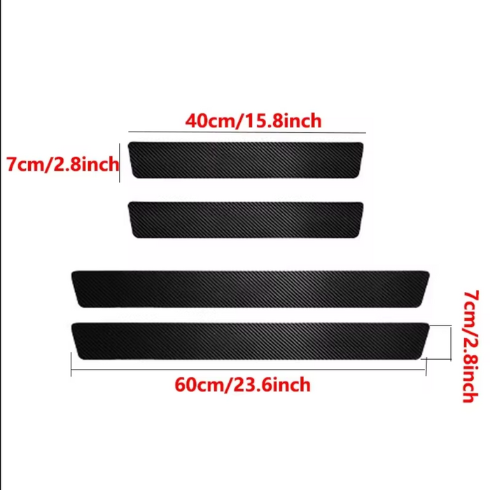 4D Shield Sills - Carbon Car Door Sills Stickers (4Pcs)