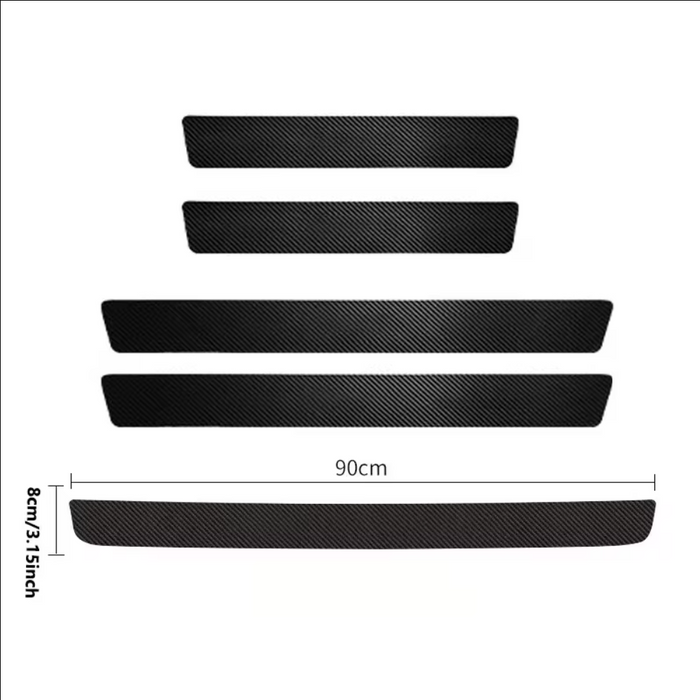 4D Shield Sills - Carbon Car Door Sills Stickers (4Pcs)