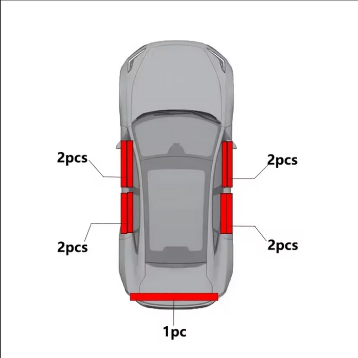 4D Shield Sills - Carbon Car Door Sills Stickers (4Pcs)