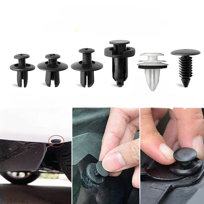 QuickFix Auto Fastener Clip Kit - 16 Sizes for Car & Motorcycle Retainer Replacement