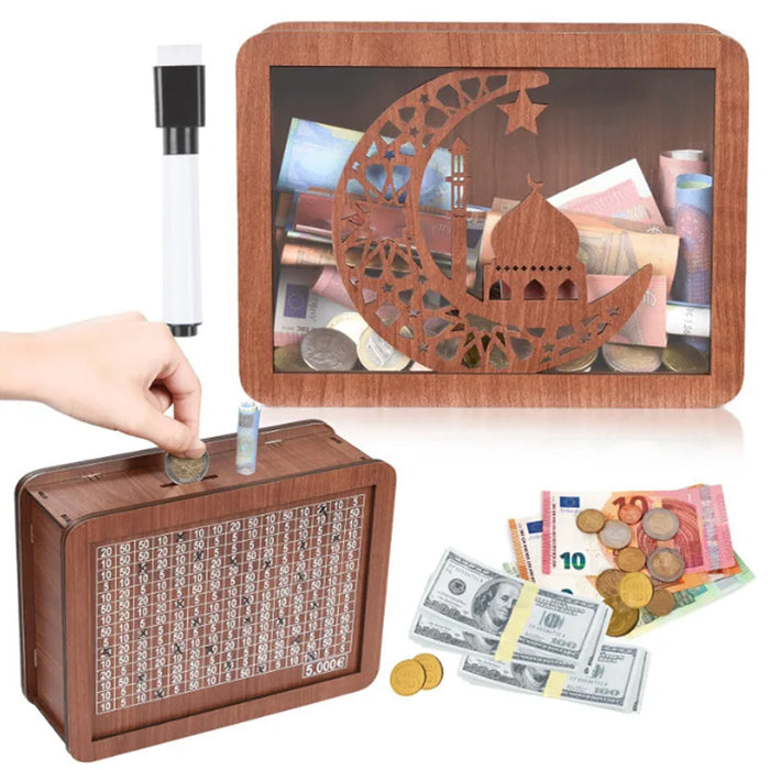 EcoSavvy Wooden Money Box