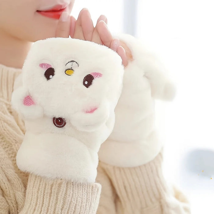 FluffyFlip - Winter Warm Plush Furry Gloves