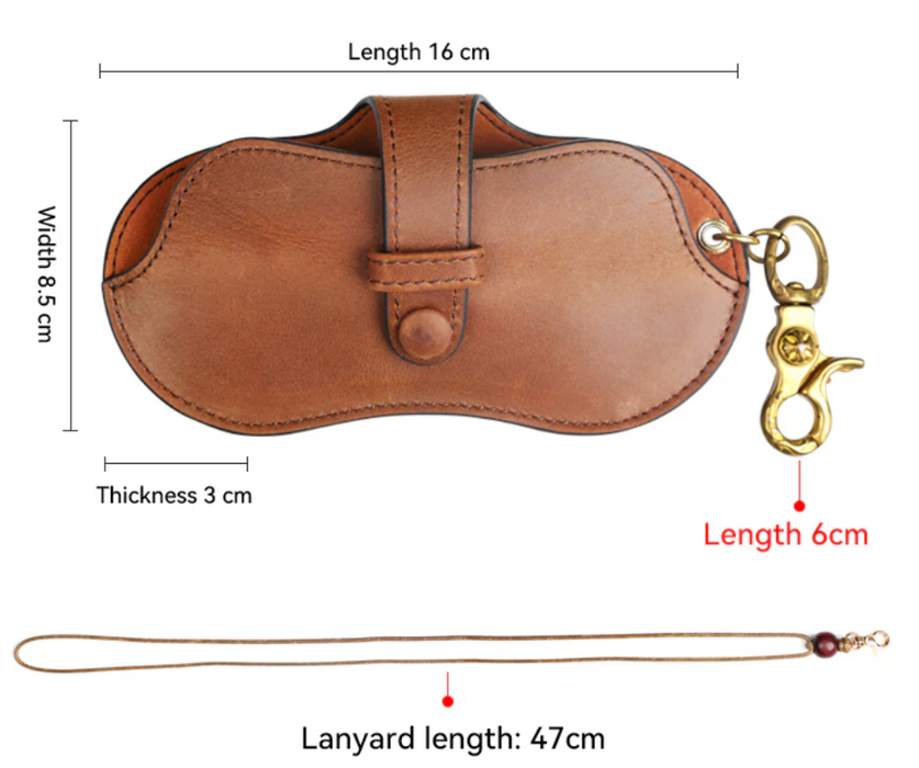 Genuine Leather Eyeglasses Bag Handmade