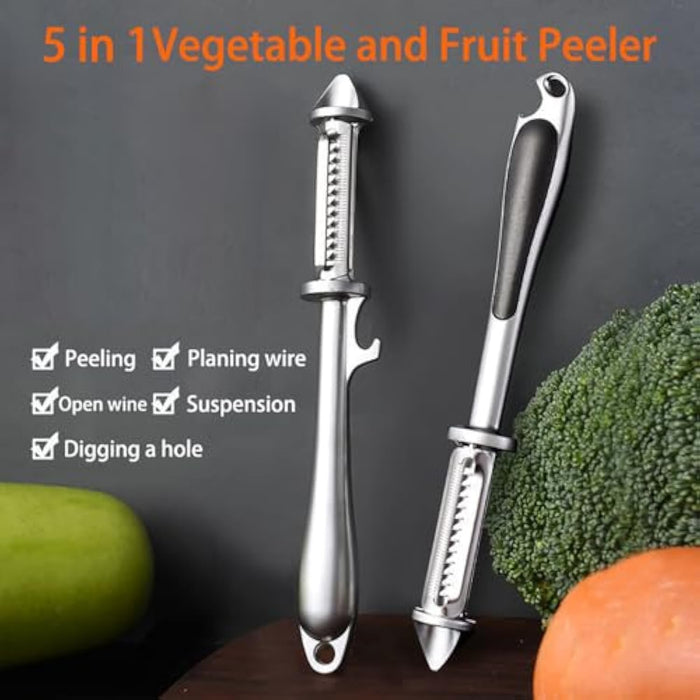 Stainless Steel Multifunctional Veggie Peeler Set