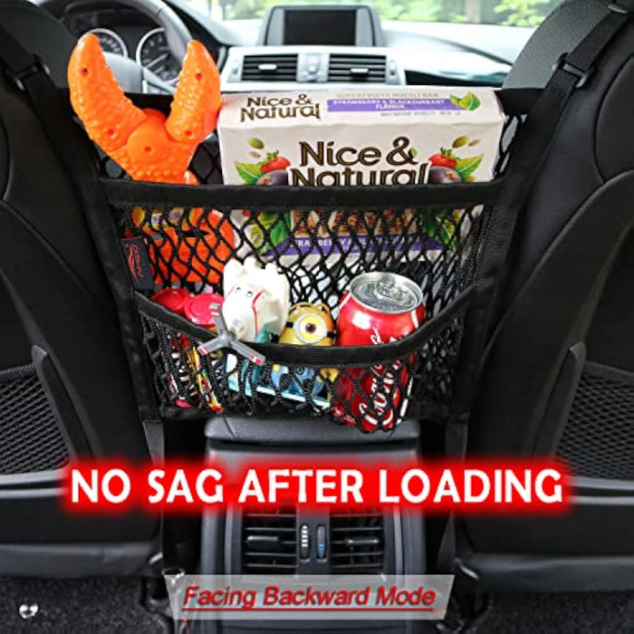 3-Layer Car Storage Net Bag Between Seats