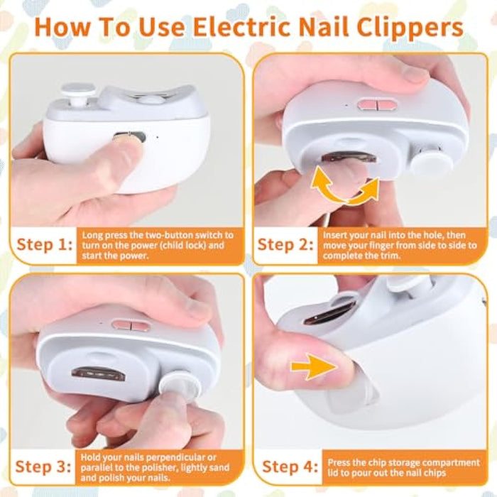 SafeClip 2-in-1 Electric Nail Trimmer