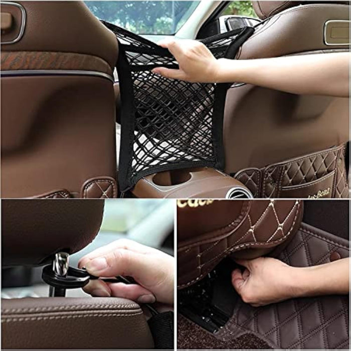 3-Layer Car Storage Net Bag Between Seats